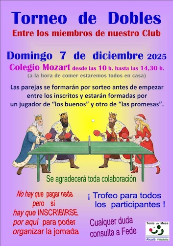 Torneo Interno de dobles Navidad 2025